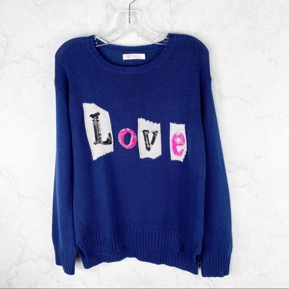 [I Heart Pinc] Blue Love Sweater
